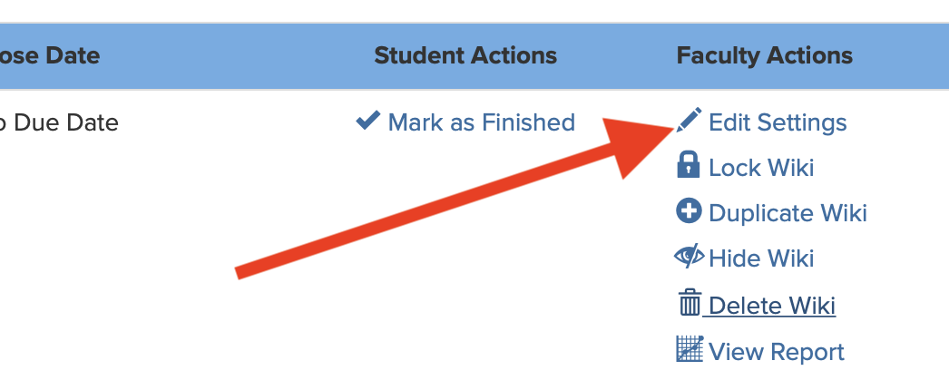 Screenshot with arrow pointing to the Edit Settings button